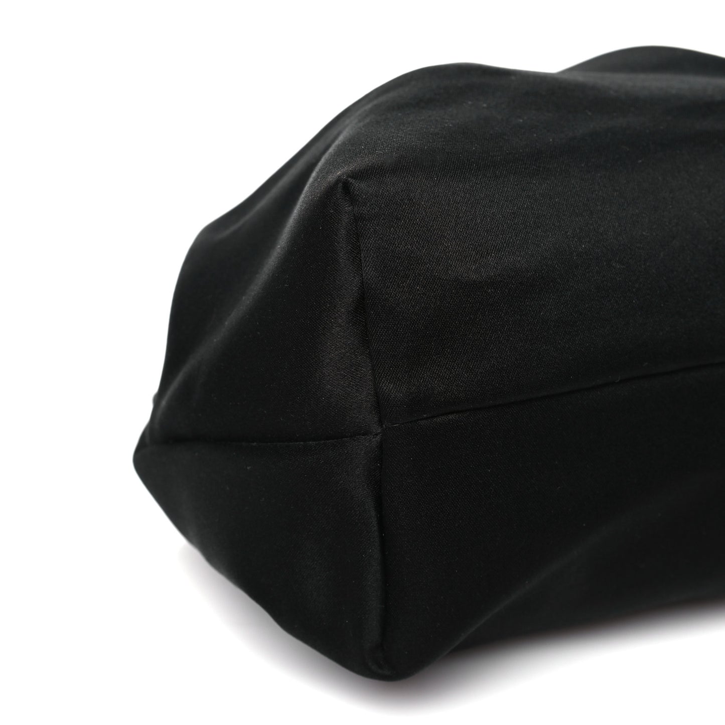 Satin Micro Double Circle Bag Black
