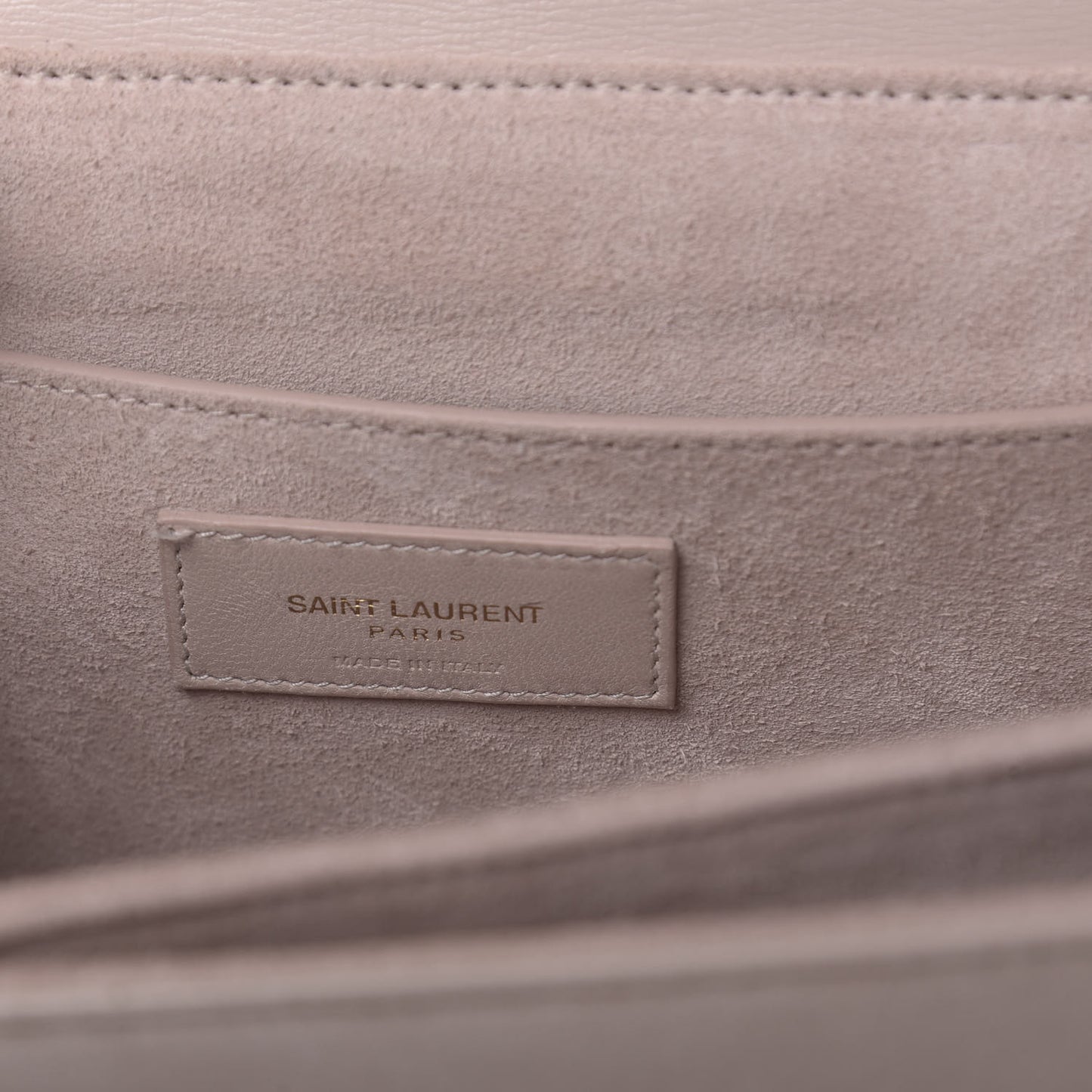 Smooth Calfskin Suede Medium Bellechasse Bag Marble Pink