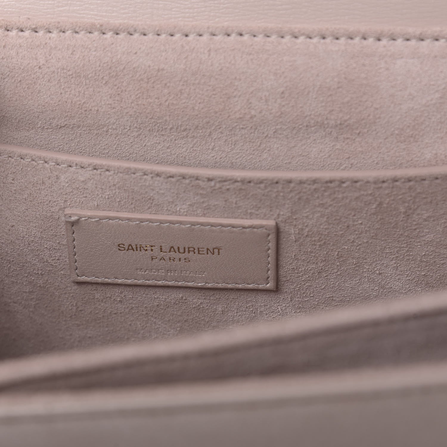Saint Laurent Smooth Calfskin Suede Medium Bellechasse Bag Marble Pink 6 of 9