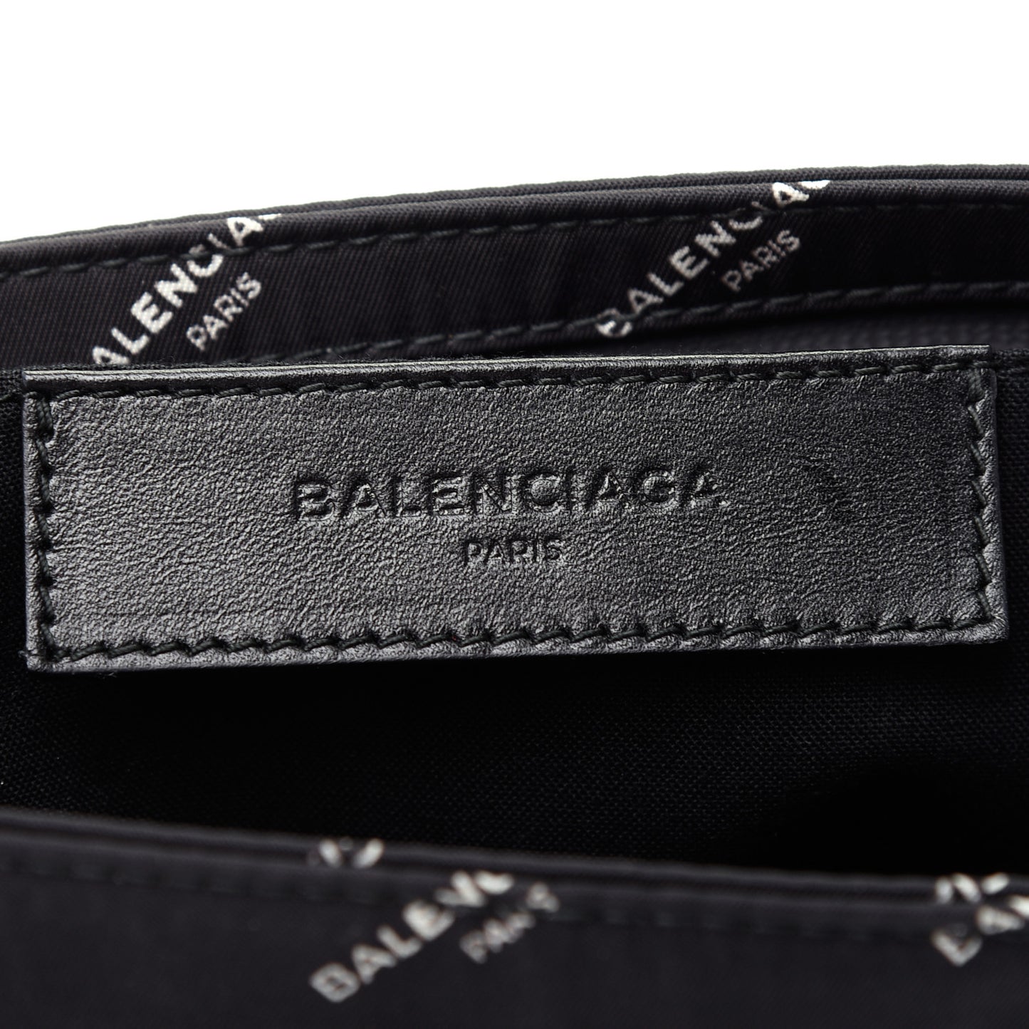 Nylon Allover Logo Documents Case Black