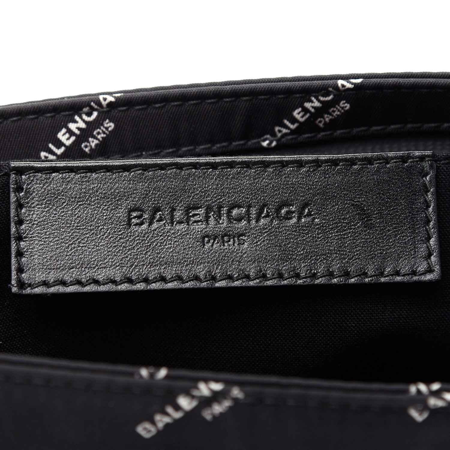 Balenciaga Nylon Allover Logo Documents Case Black 6 of 7
