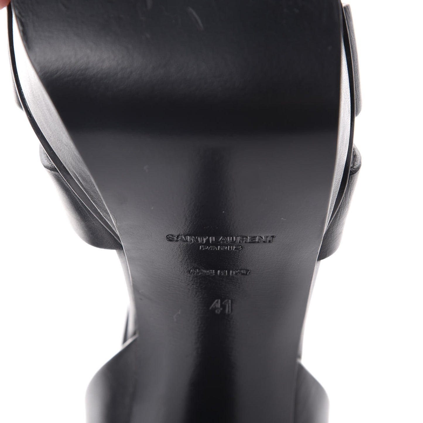 Calfskin Tribute 105 Platform Sandals 41 Black