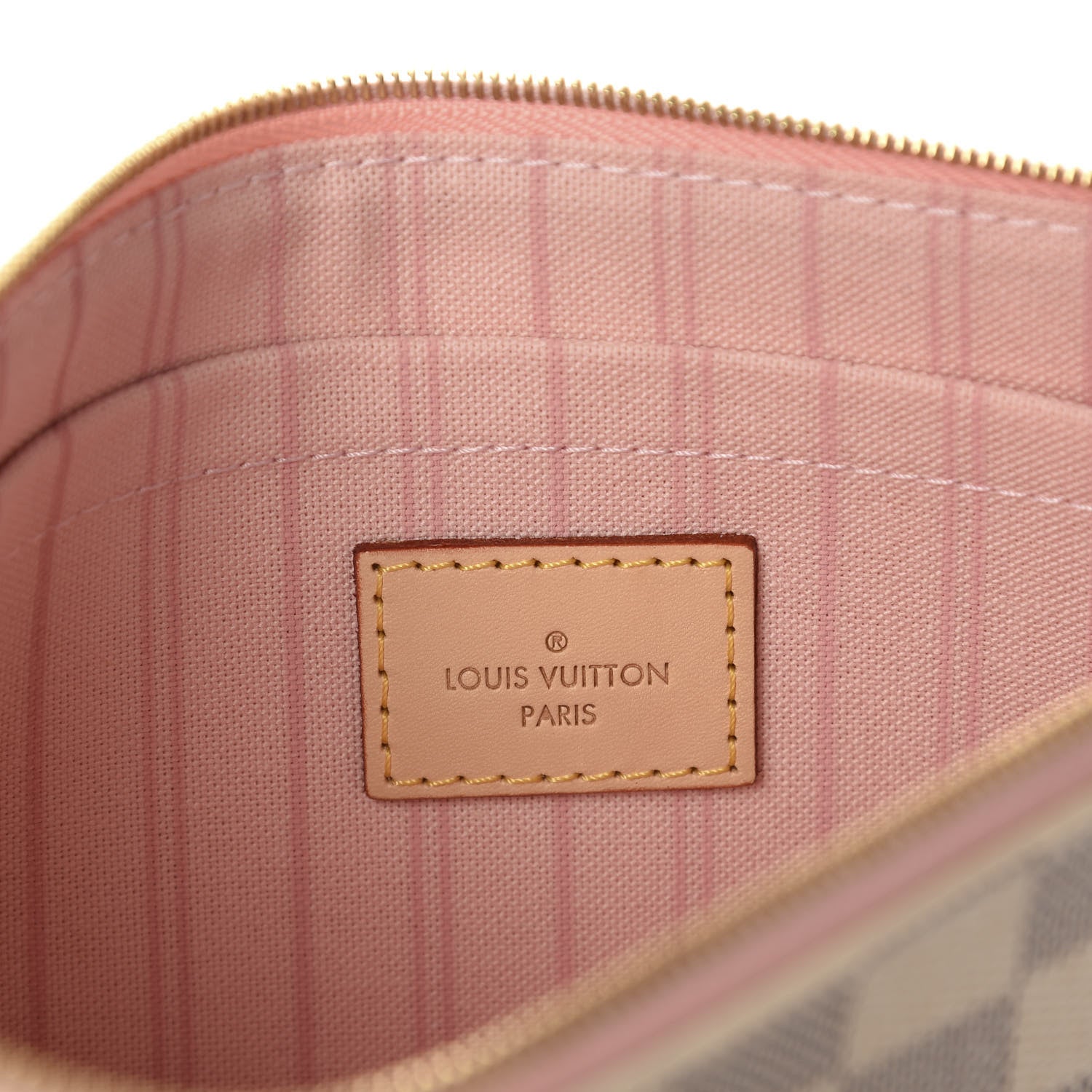Louis Vuitton Damier Azur Neverfull MM GM Pochette Rose Ballerine 6 of 7