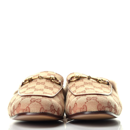 Gucci GG Monogram Fur Mens Princetown Slippers 7 Beige Ruggine Rust 2 of 8