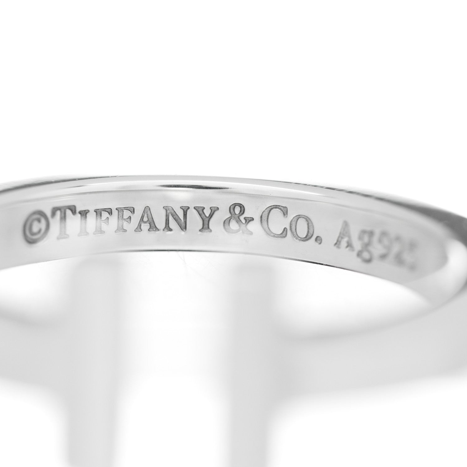 Tiffany Sterling Silver T Square Ring 51 5.75 5 of 5