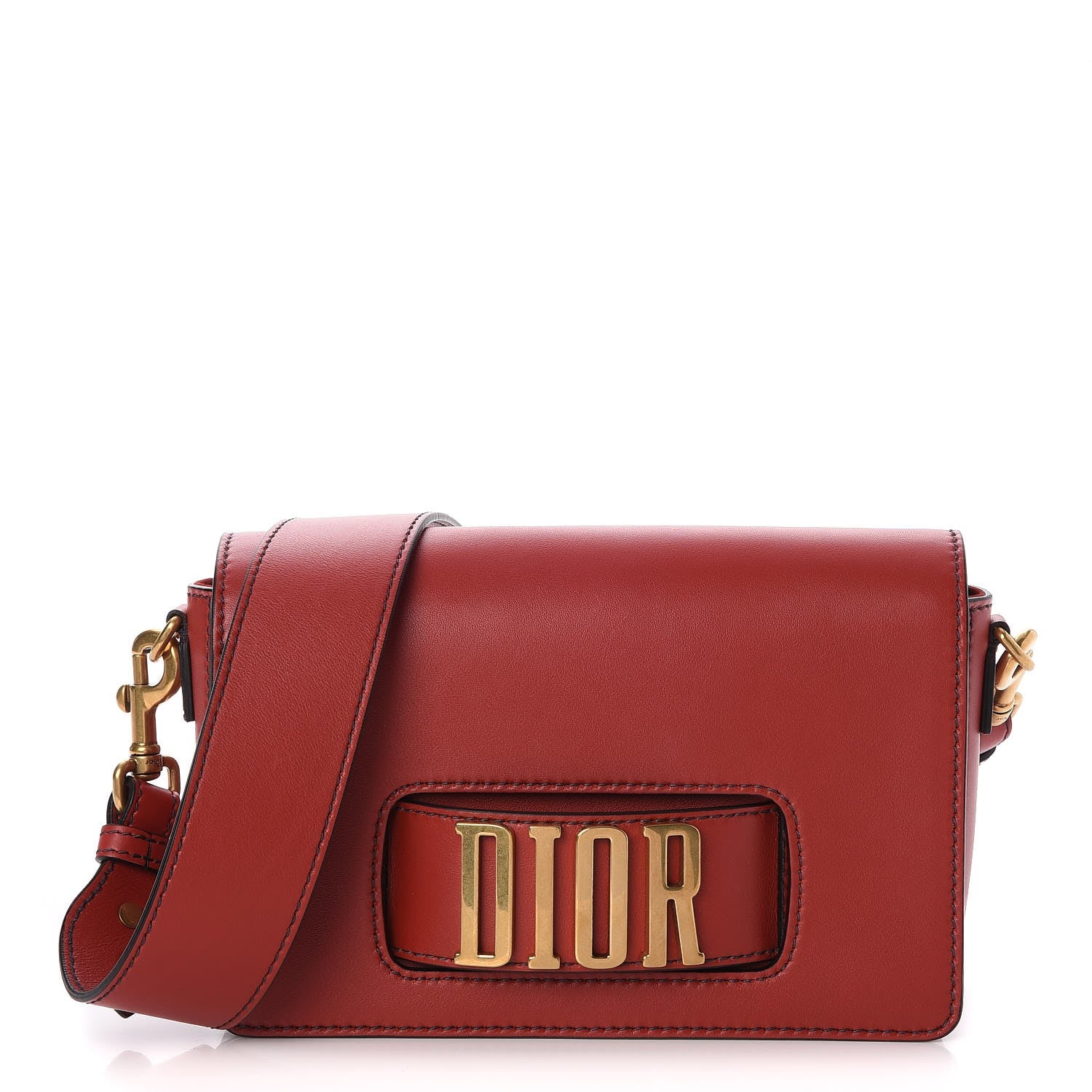 Christian Dior Smooth Calfskin Dio(r)evolution Flap Bag Red 1 of 8