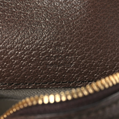 Gucci GG Supreme Monogram Textured Dollar Calfskin Web Mini Ophidia Top Handle Bowler Bag Beige Ebony New Acero 6 of 10