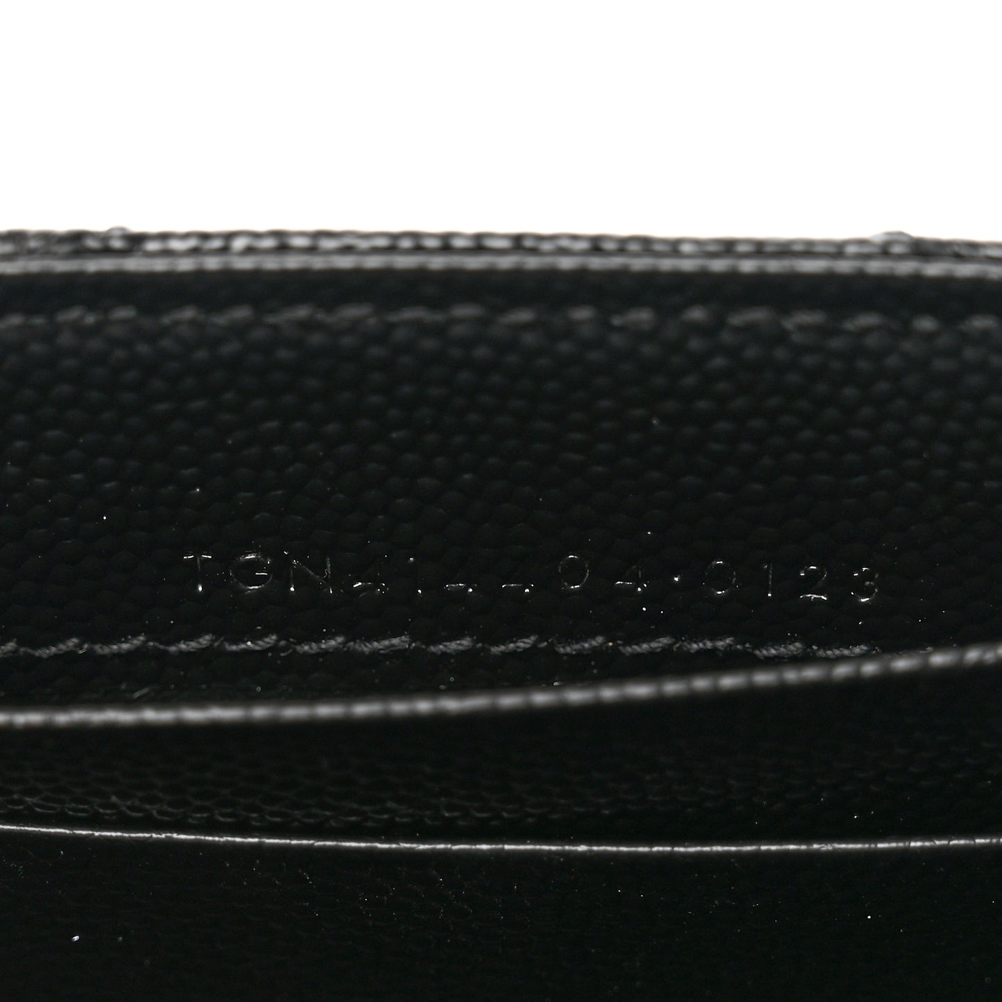Grain De Poudre Matelasse Chevron Small Monogram Envelope Wallet Black