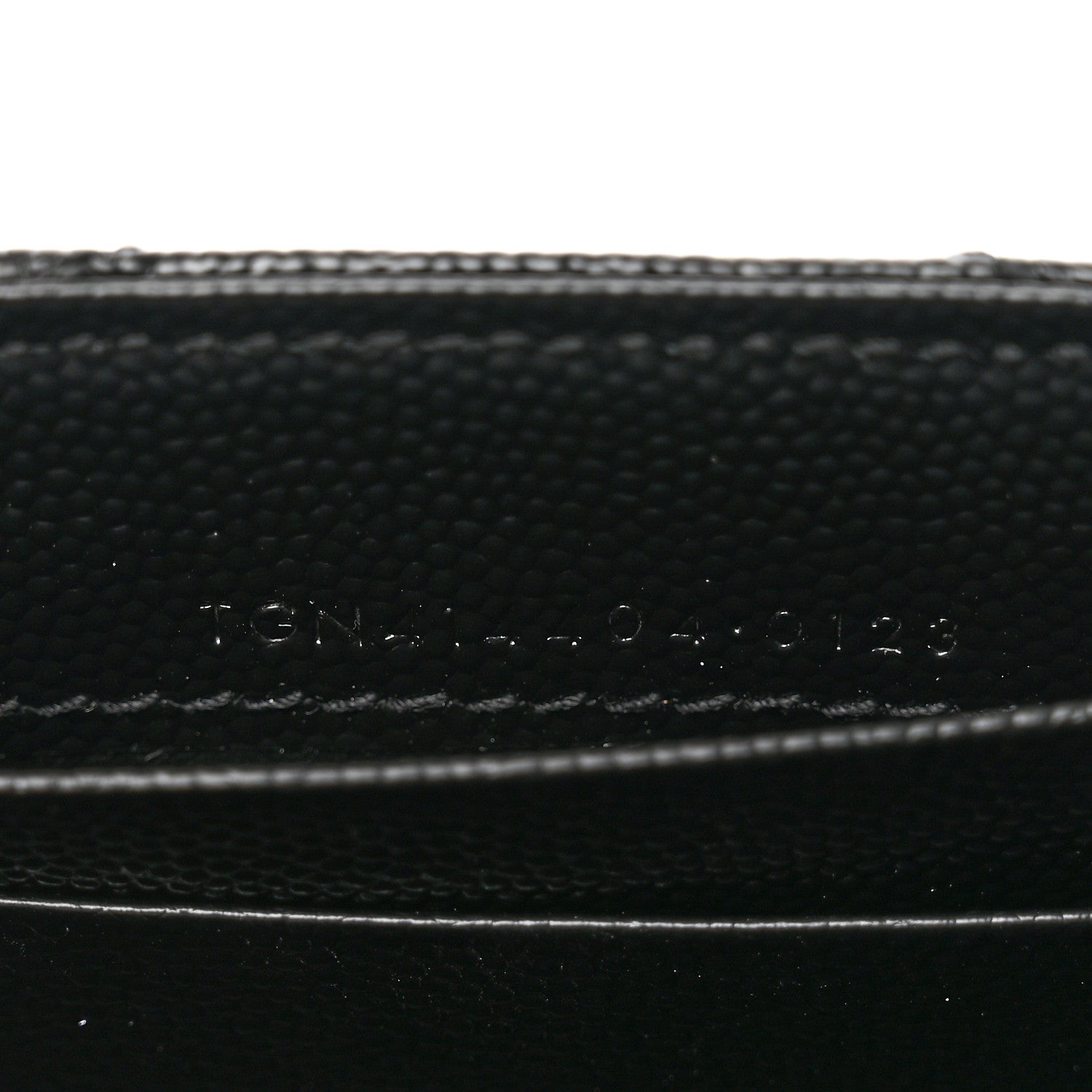 Saint Laurent Grain De Poudre Matelasse Chevron Small Monogram Envelope Wallet Black 7 of 7
