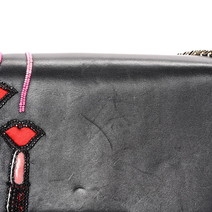 Valentino Garavani Calfskin Lipstick Small Rockstud Demilune Shoulder Bag Black 14 of 15