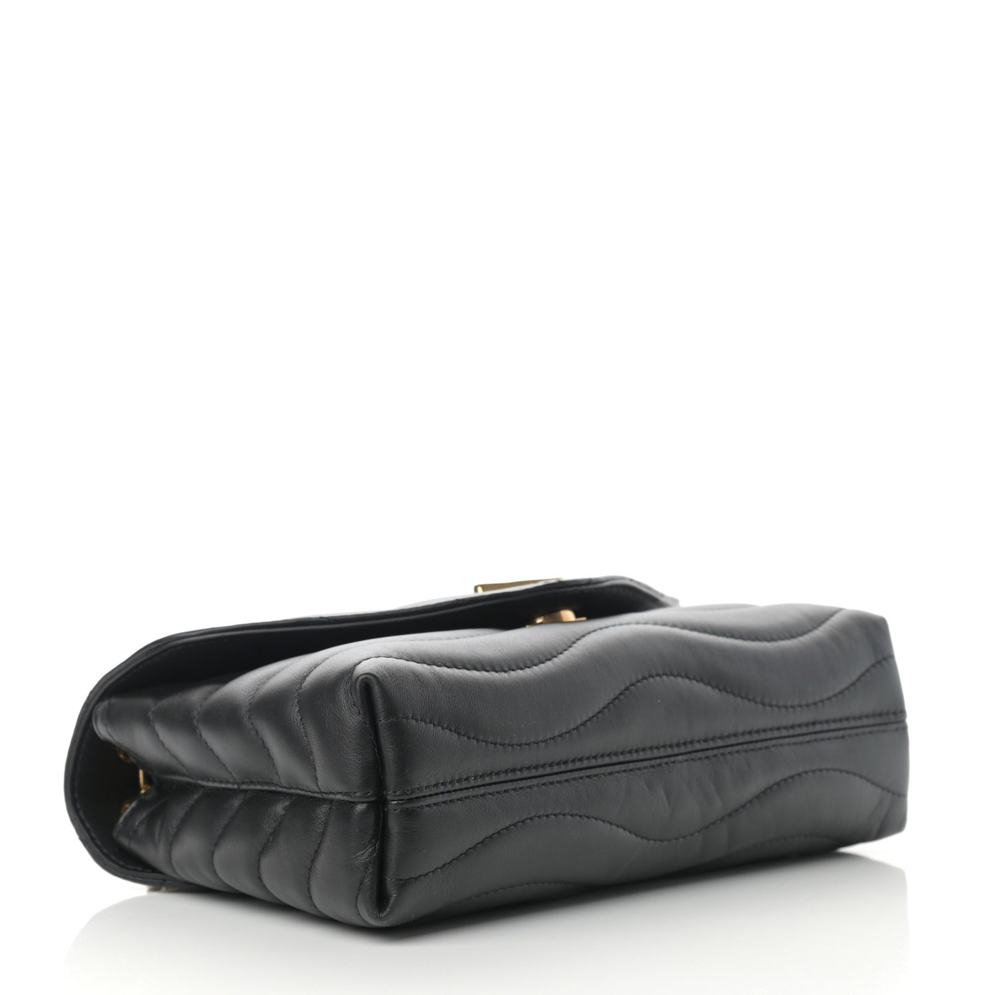 Calfskin LV New Wave Chain Bag Black