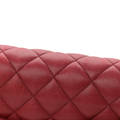 Chanel Lambskin Quilted Medium Double Flap Red 14 of 21