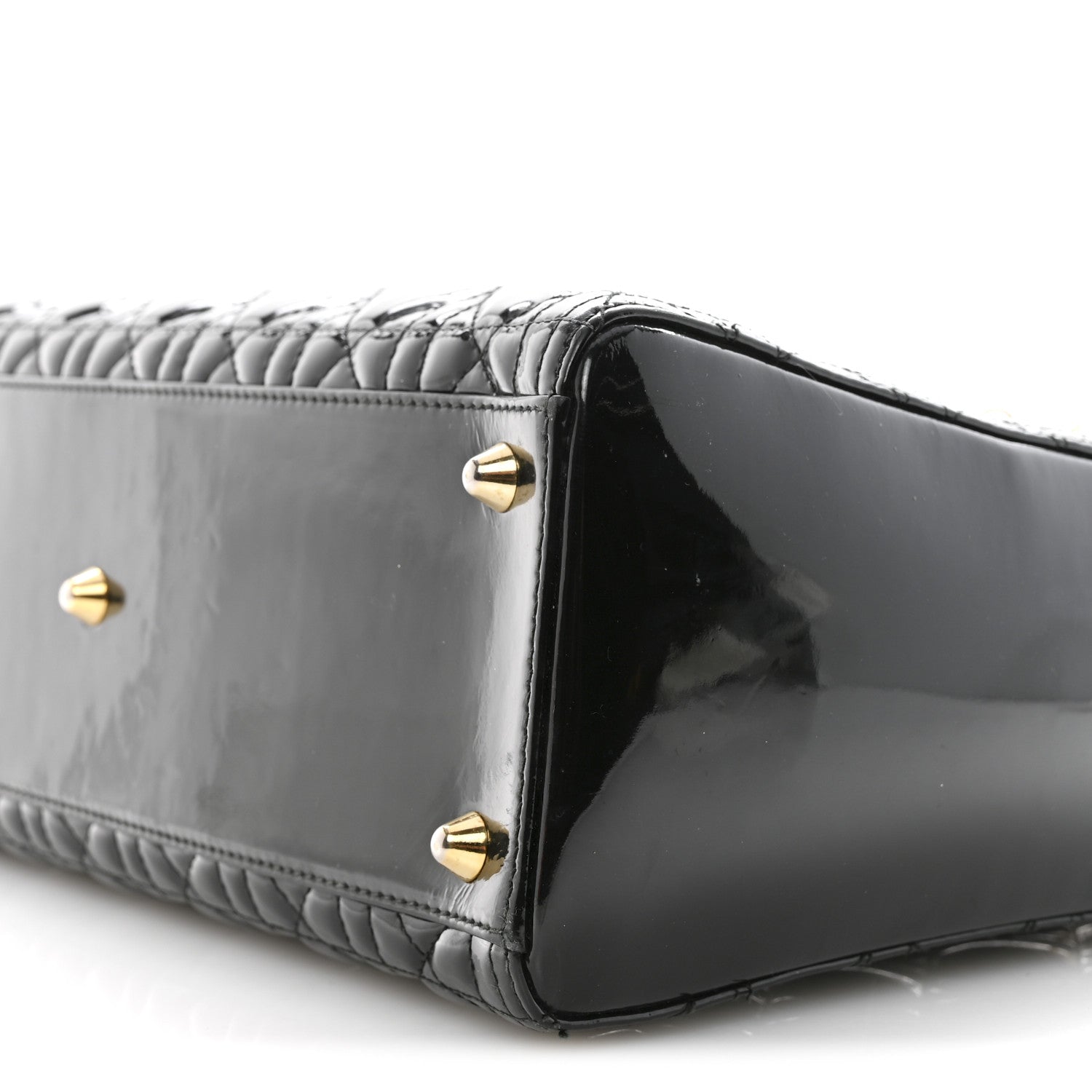 Christian Dior Patent Cannage Large Lady Dior Black 10 of 16
