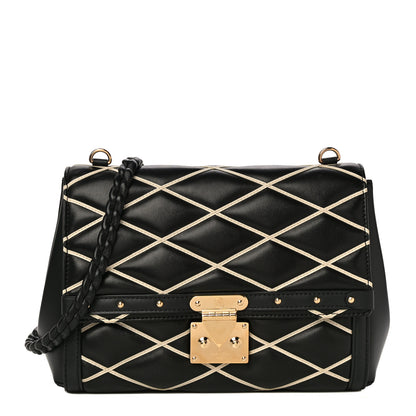 Louis Vuitton Lambskin Malletage Pochette Flap Black 1 of 13