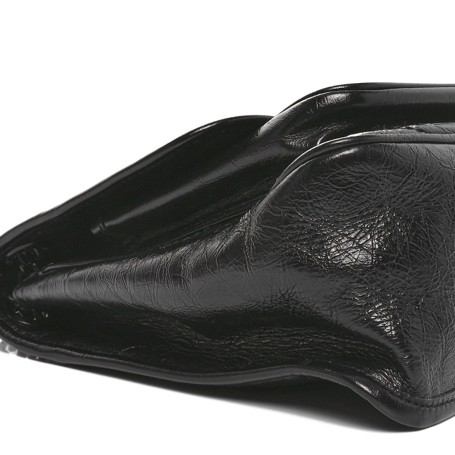 Saint Laurent Crinkled Calfskin Matelasse Monogram Medium Niki Chain Satchel Black 9 of 10