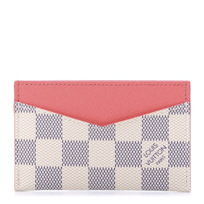 Louis Vuitton Damier Azur Daily Card Holder Rose Papaye 1 of 10