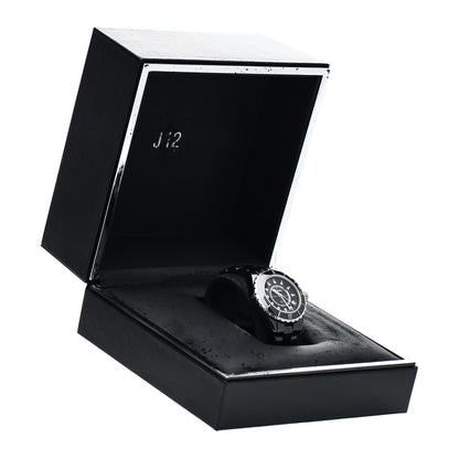 Chanel Stainless Steel Ceramic Diamond 33mm J12 Quartz Watch Black 5 of 5