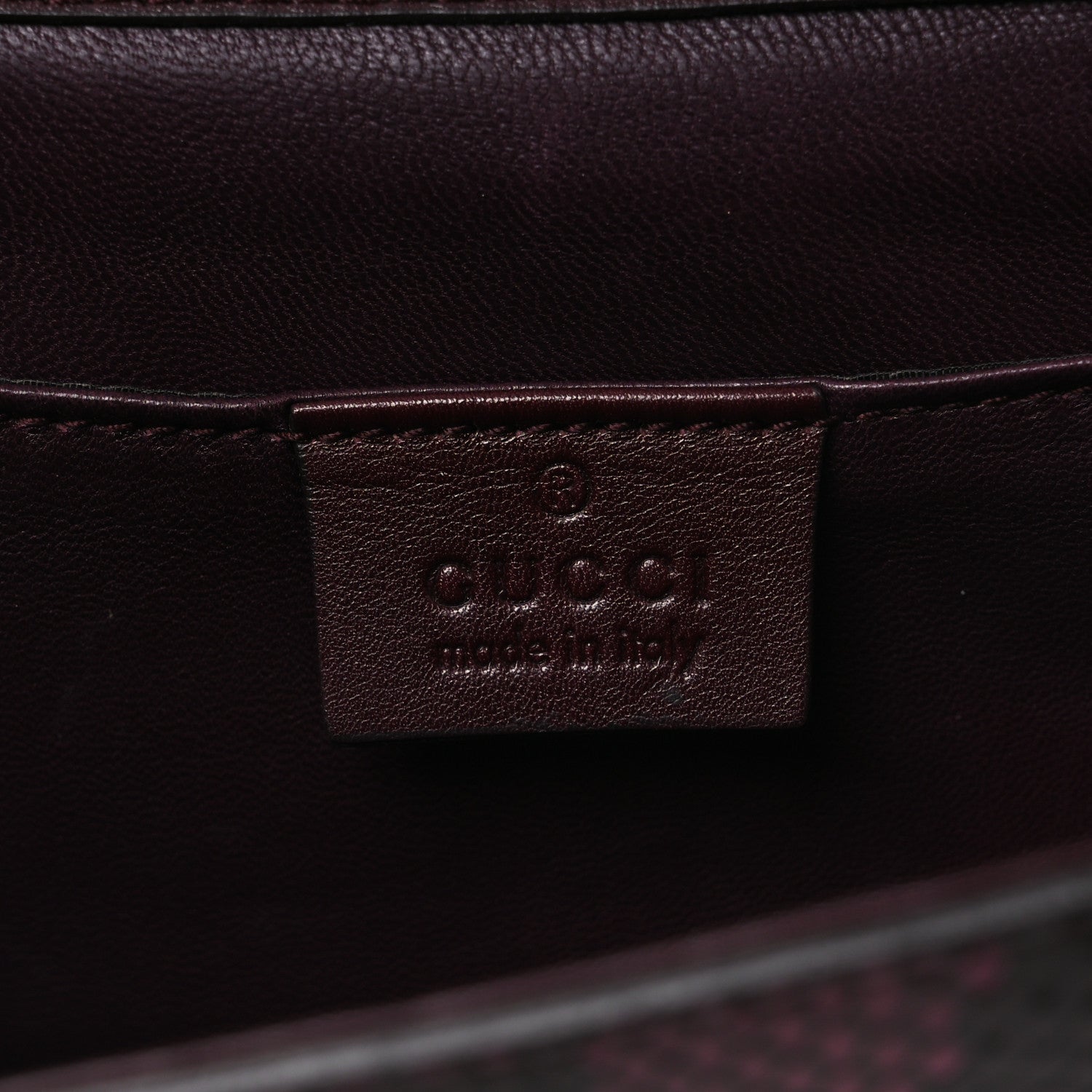 Gucci Snakeskin G Night Clutch Burgundy Black 6 of 10