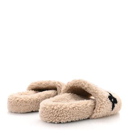 Louis Vuitton Shearling Bom Dia Flate Mules 39 Beige 5 of 9