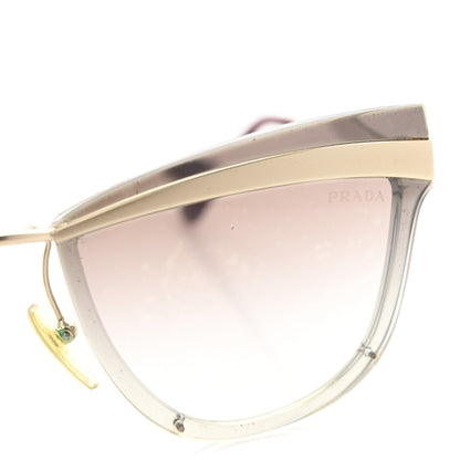 Prada Cinema Evolution 65mm Sunglasses SPR 12U Beige Gradient Mirror 8 of 9