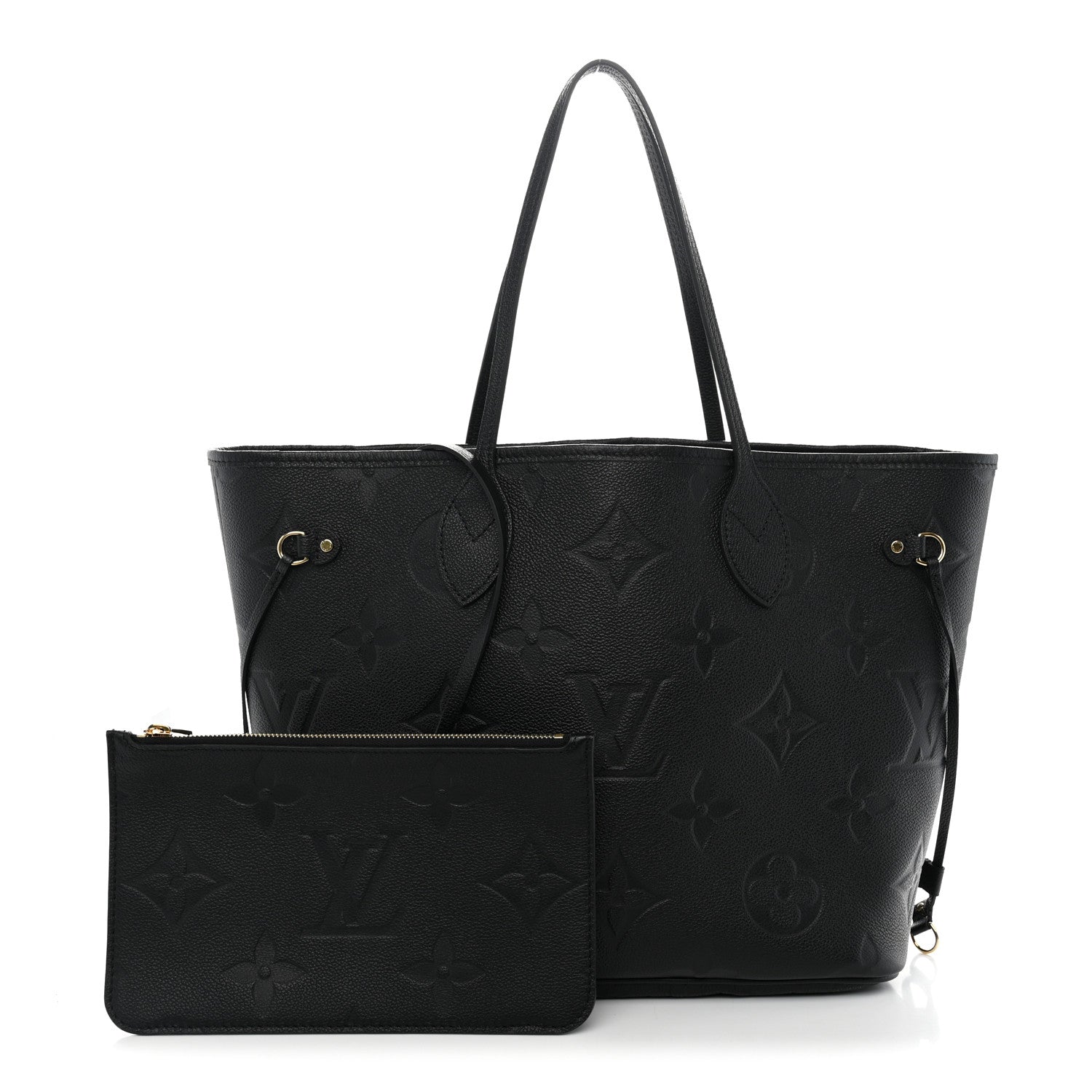Louis Vuitton Empreinte Monogram Giant Neverfull MM Black 3 of 10