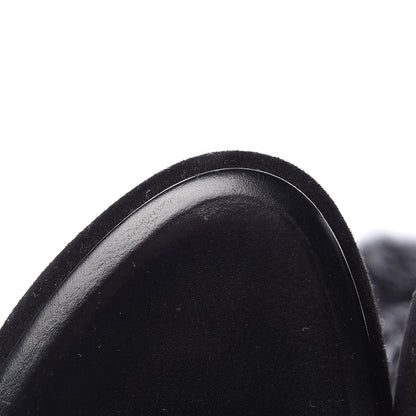 Louis Vuitton Suede Beaver Fur Glam Ankle Boots 39 Black 7 of 8