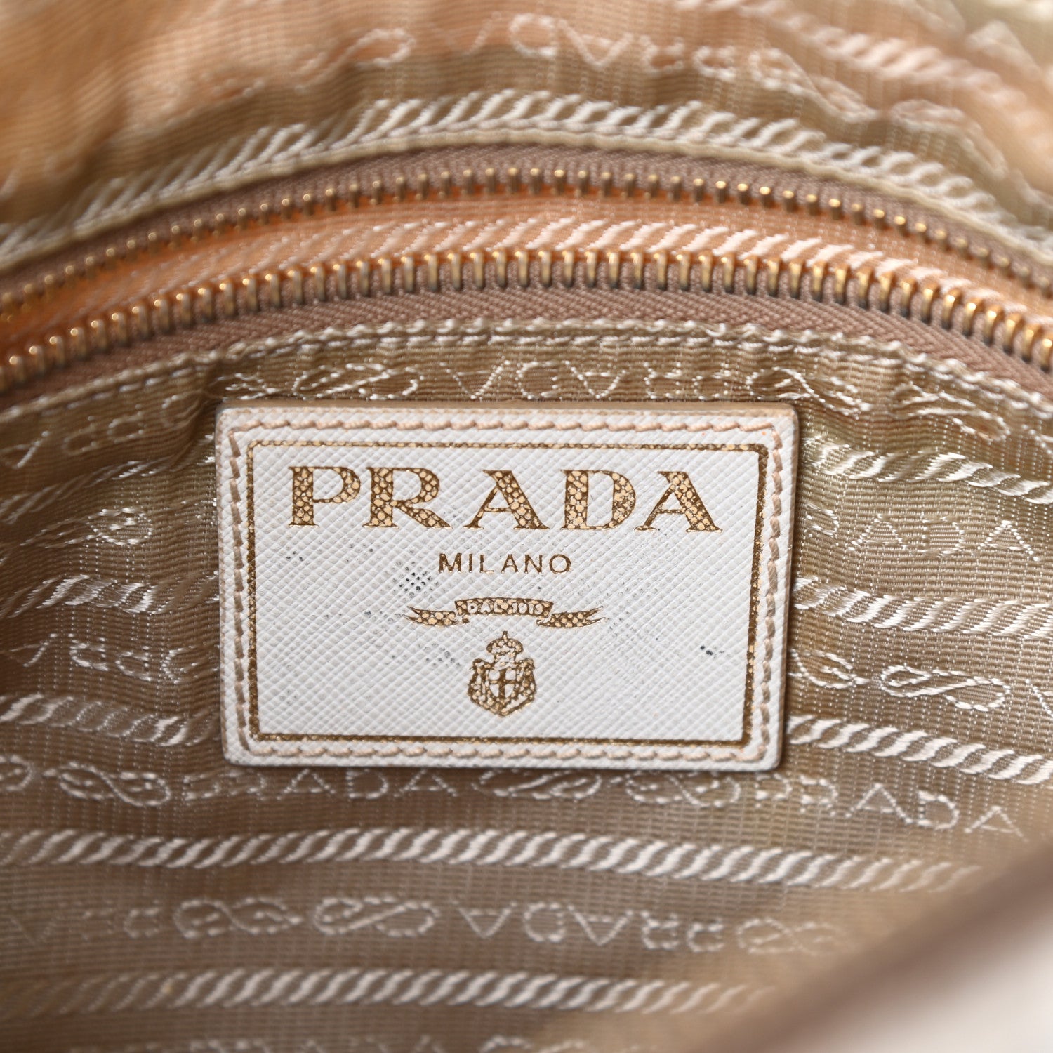 Prada Tessuto Nylon Saffiano Shoulder Bag White 6 of 9