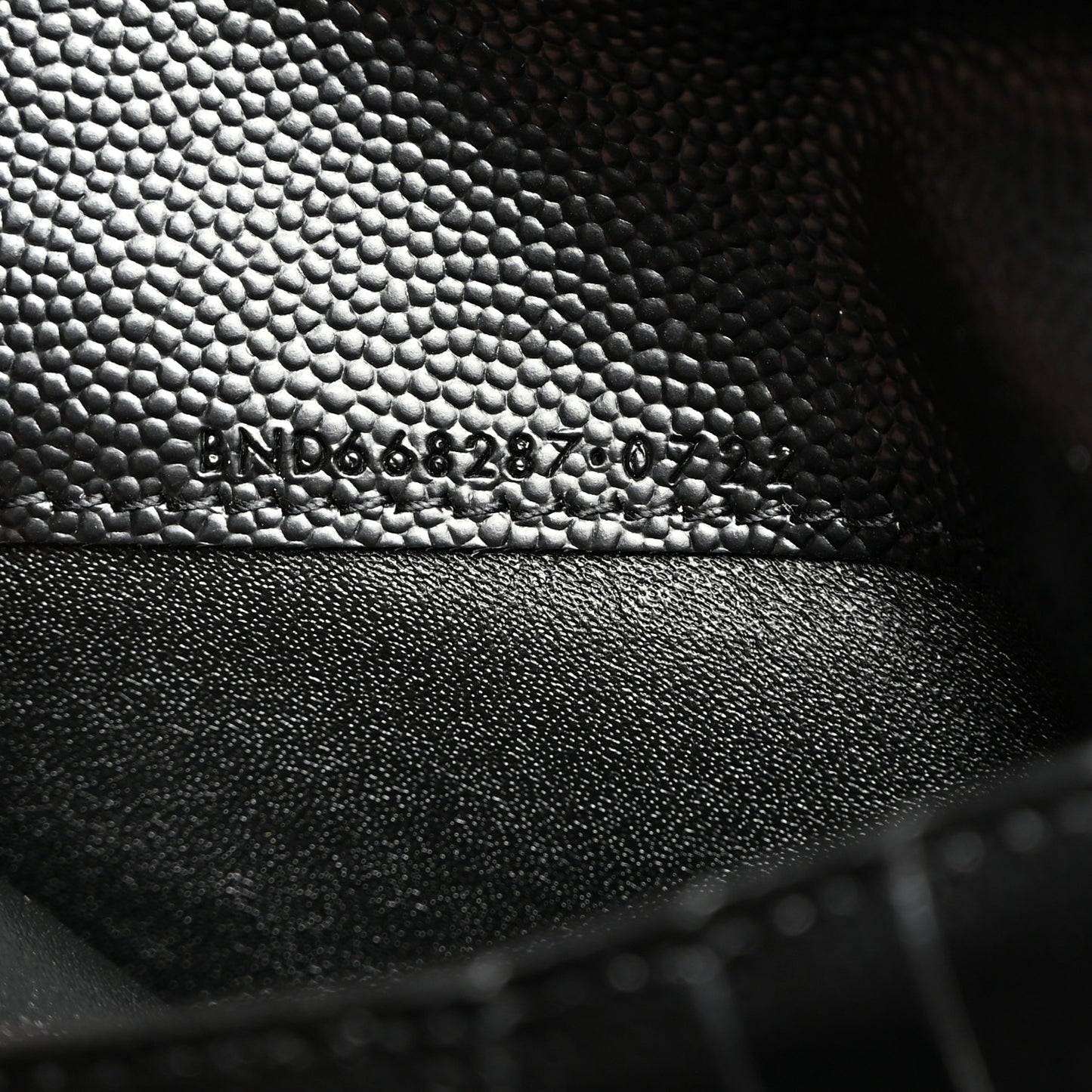 Grain De Poudre Matelasse Chevron Monogram Zipped Two-Part Wallet Black