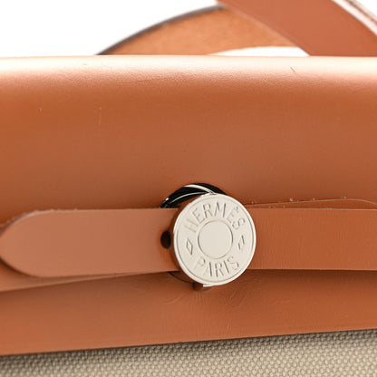 Hermes Military Toile Vache Hunter Herbag Zip 31 PM Beton Toffee 12 of 12