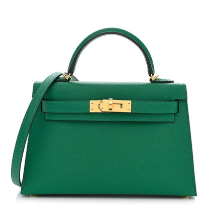Hermes Epsom Mini Kelly Sellier 20 Vert Vertigo 1 of 11