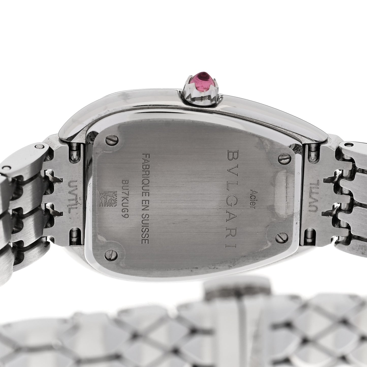Stainless Steel Diamond Bezel 25mm Serpenti Seduttori Quartz Watch Black