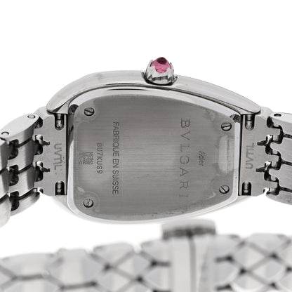 Bulgari Stainless Steel Diamond Bezel 25mm Serpenti Seduttori Quartz Watch Black 4 of 5