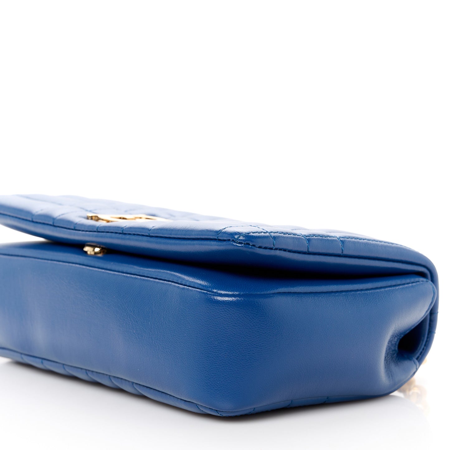 Lambskin Quilted Small Lola Bag Navy