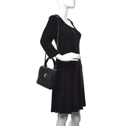Chanel Lambskin Quilted Small Trendy CC Dual Handle Flap Bag Black 2 of 10