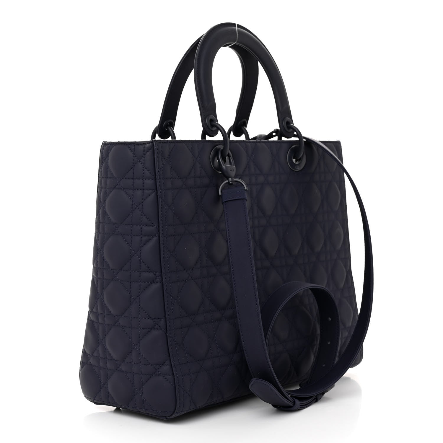 Christian Dior Ultra Matte Calfskin Cannage Large Lady Dior Purple 3 of 10