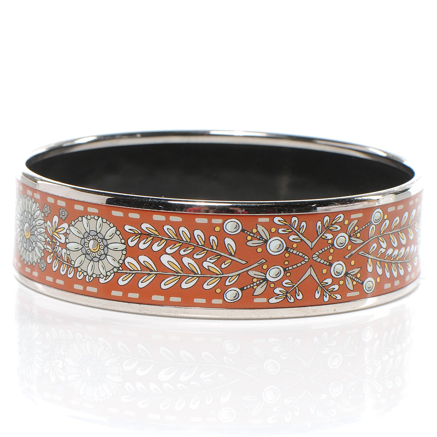 Hermes Enamel Printed Wide Bracelet 65 3 of 5