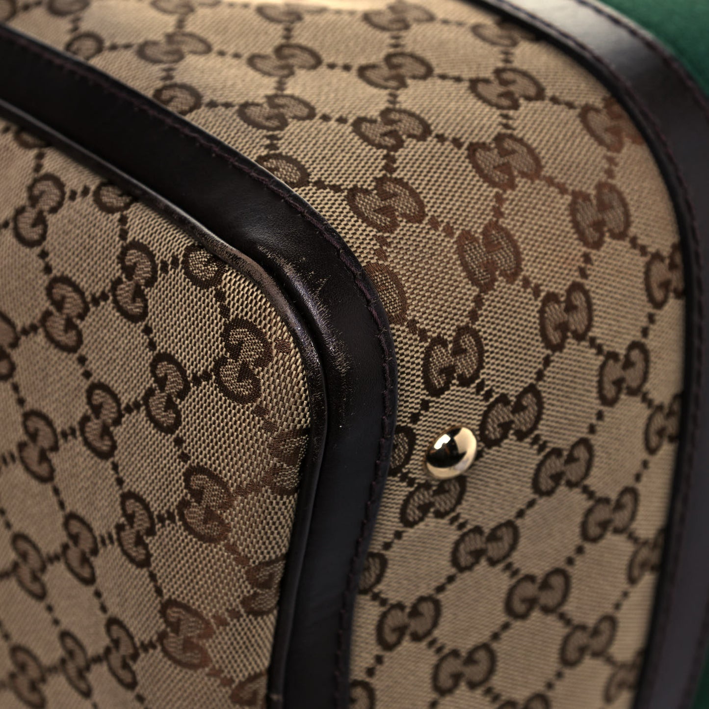 Monogram Vintage Web Medium Boston Dark Brown