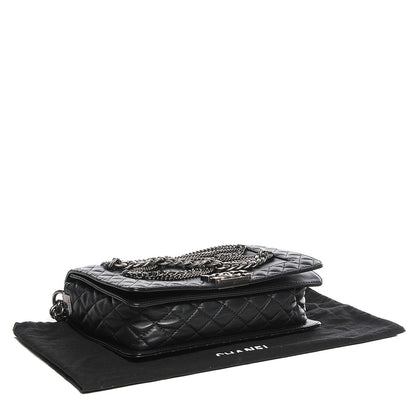 Chanel Calfskin Enchained Medium Boy Flap Black 4 of 8