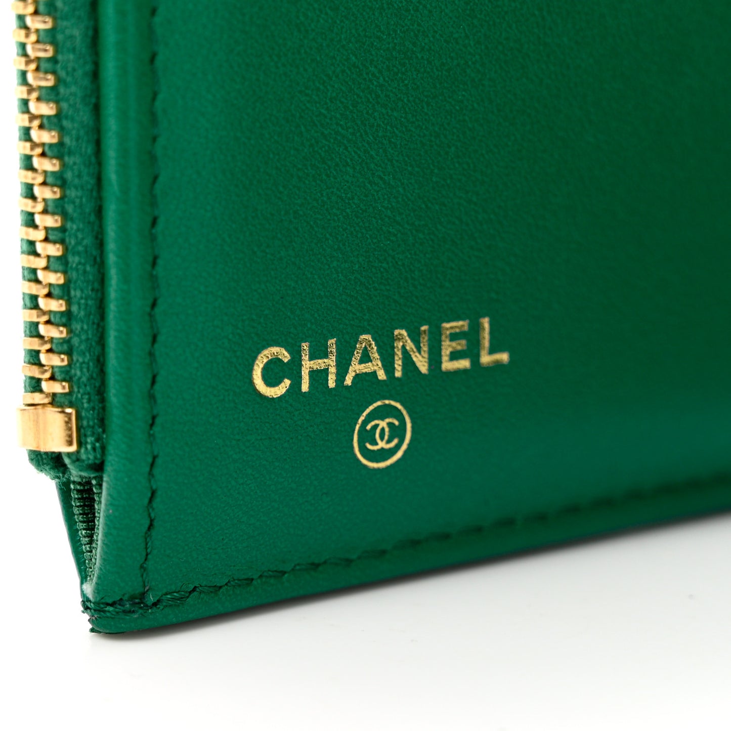 Aged Calfskin Quilted Reissue Compact Wallet Green
