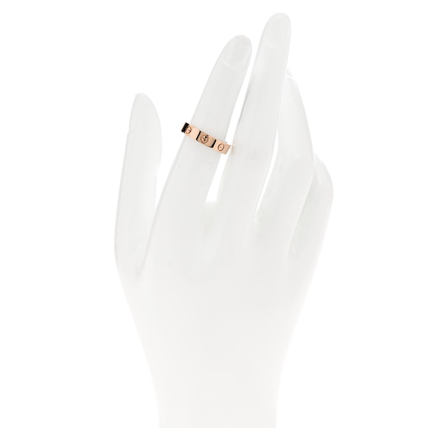 18K Pink Gold Diamond 4mm LOVE Wedding Band Ring 51 5.75