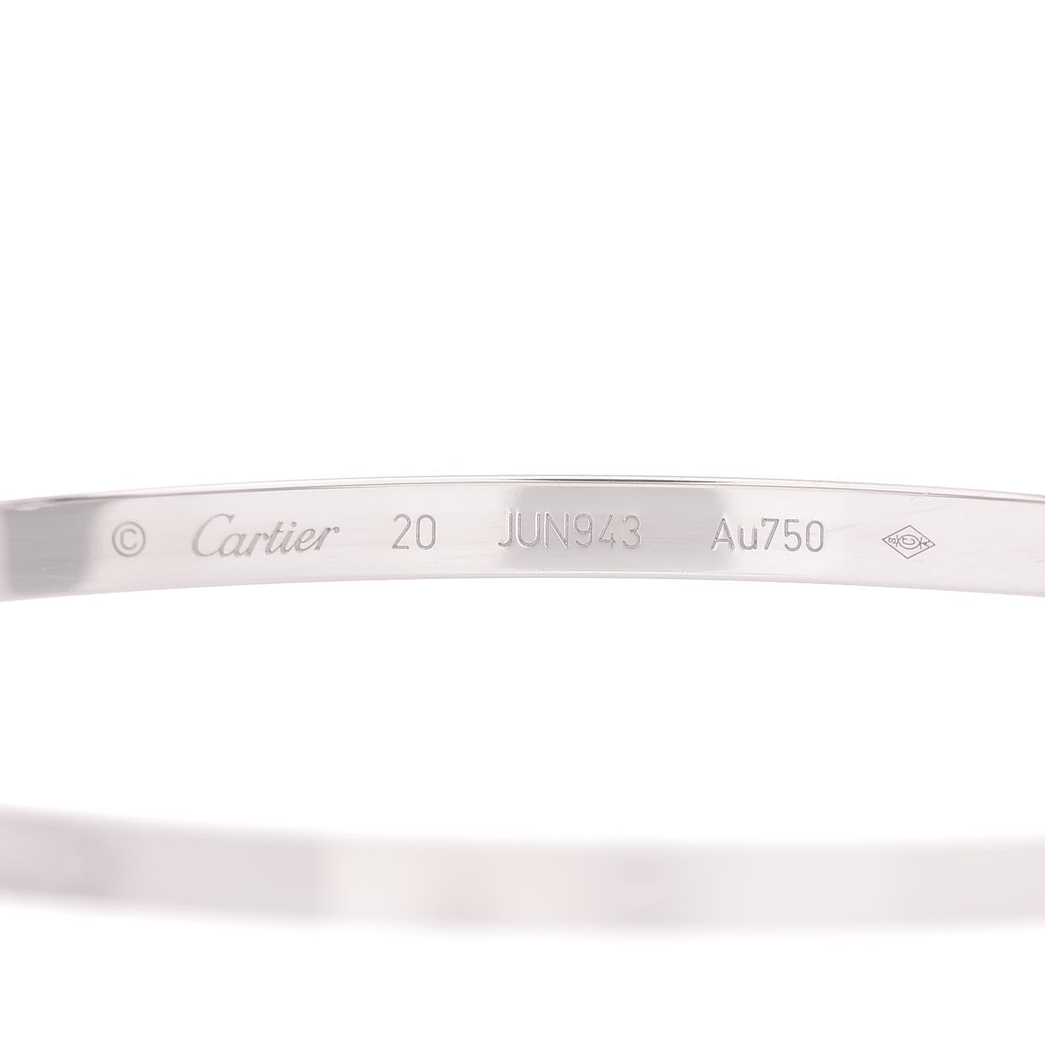 Cartier 18K White Gold Small LOVE Bracelet 20 4 of 5
