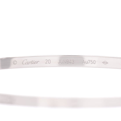 Cartier 18K White Gold Small LOVE Bracelet 20 4 of 5