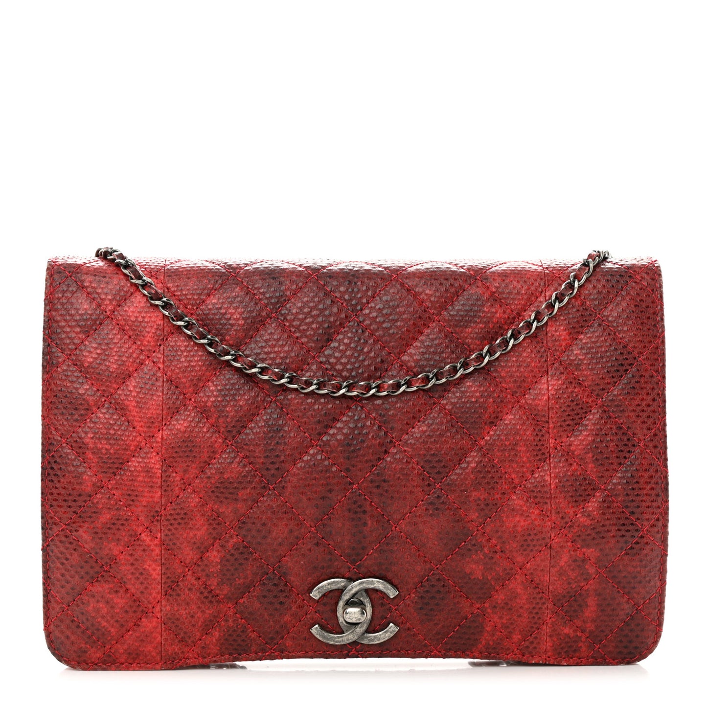 Karung Quilted Clutch Flap Red