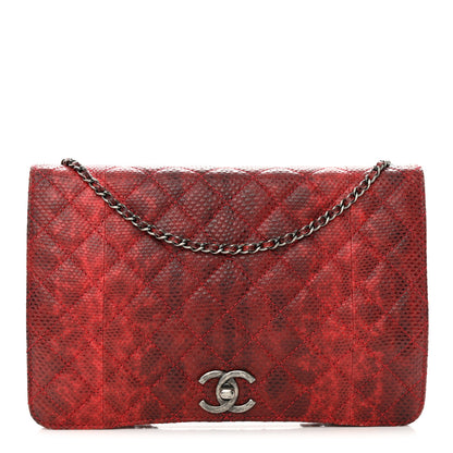 Chanel Karung Quilted Clutch Flap Red 1 of 13