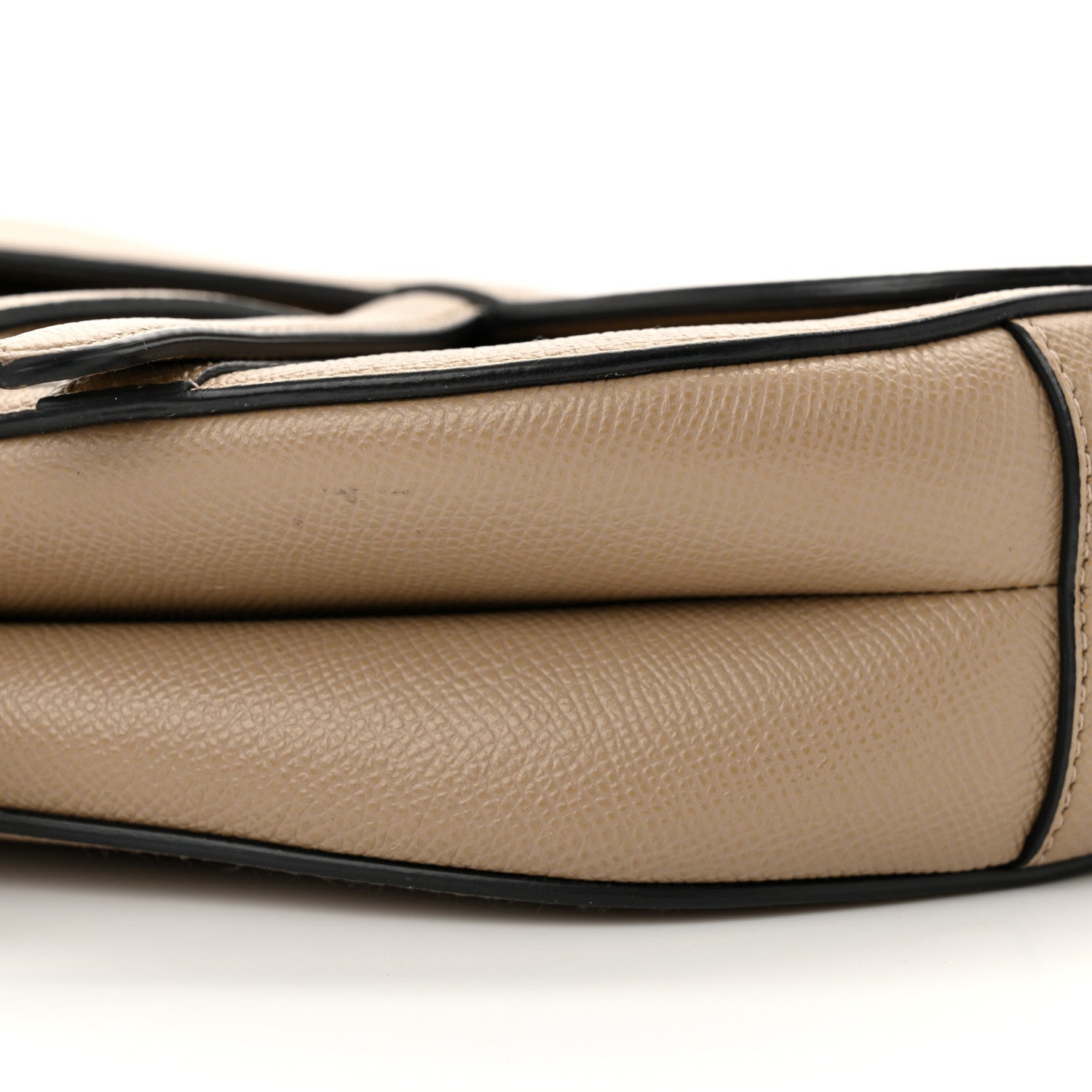 Christian Dior Grained Calfskin Saddle Bag With Strap Warm Taupe 10 of 13