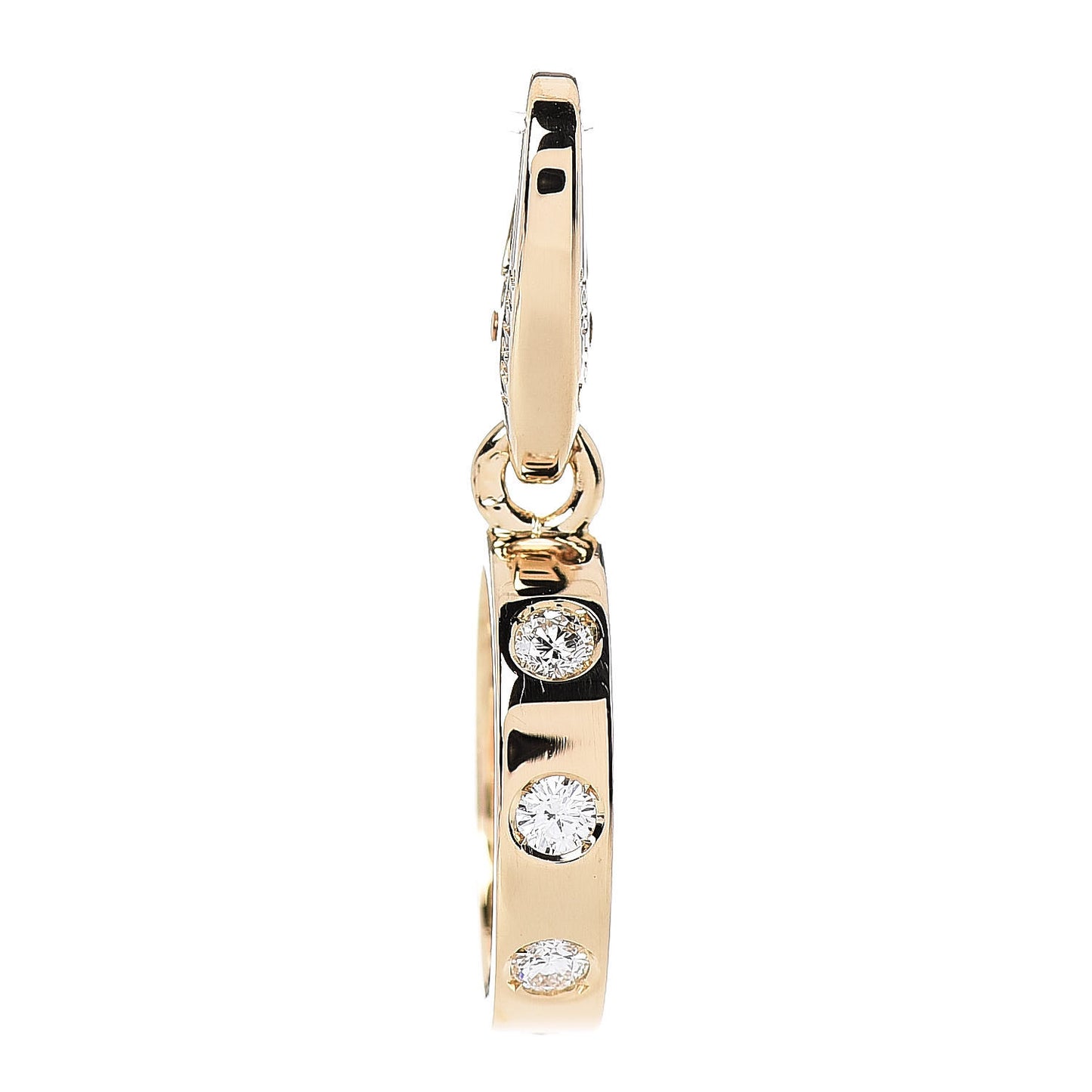 18K Yellow Gold Diamond LOVE Ring Charm