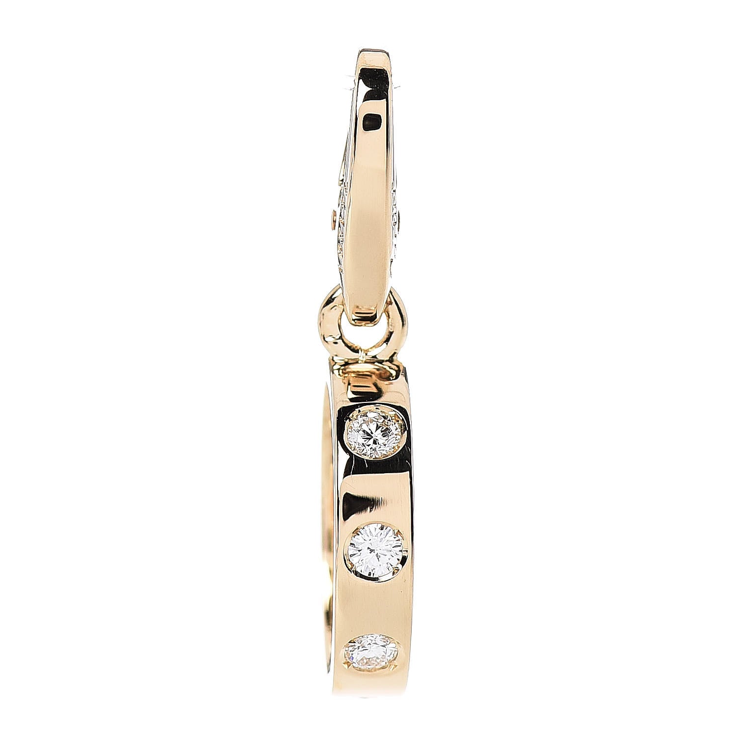 Cartier 18K Yellow Gold Diamond LOVE Ring Charm 1 of 3