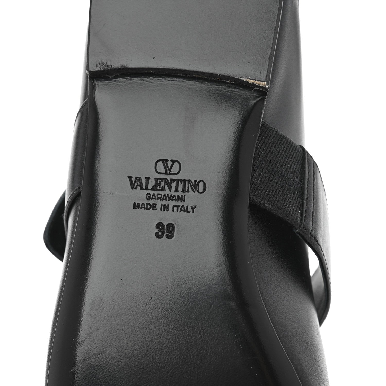 Valentino Garavani Calfskin VLogo Locker Mary Jane Ballerina Flats 39 Black 7 of 10