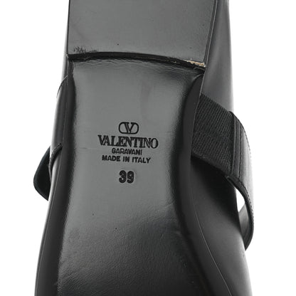 Valentino Garavani Calfskin VLogo Locker Mary Jane Ballerina Flats 39 Black 7 of 10