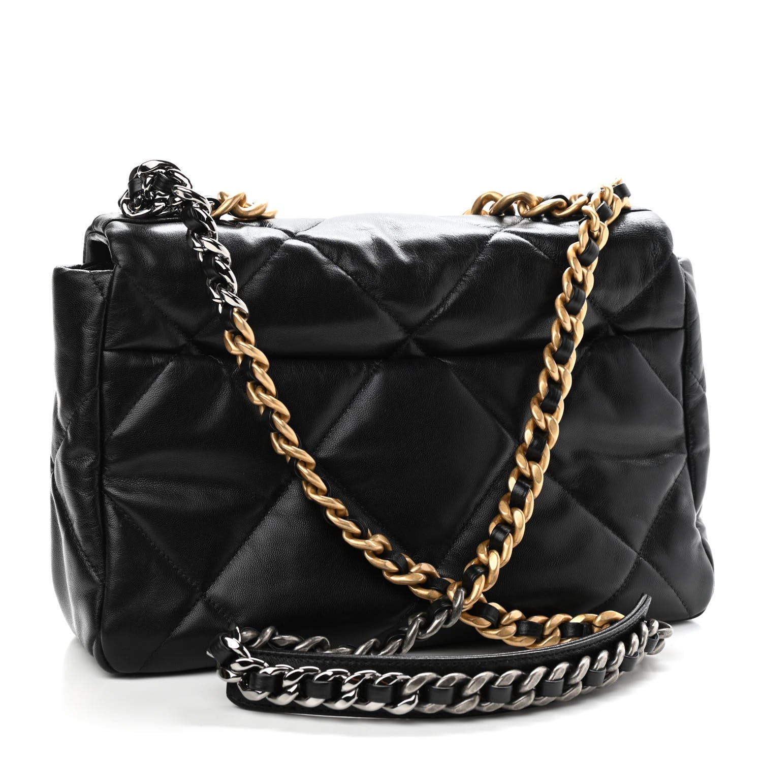 Chanel Lambskin Quilted Large Chanel 19 Flap Black 3 of 9